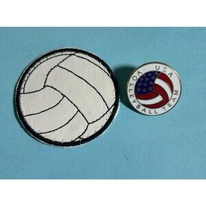 USA Volleyball Pin and Free patch